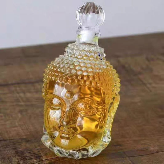 Buddha Head Wine Bottle