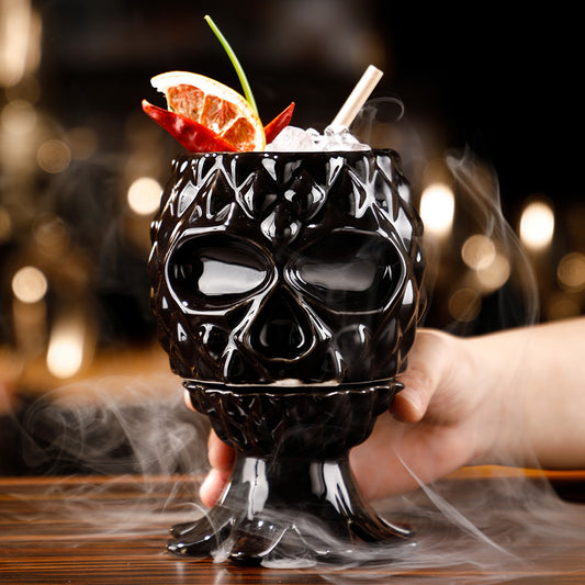 Black Pineapple Tiki Glass