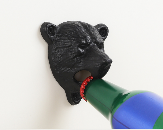 Bear Head Wall Mount Bottle Opener